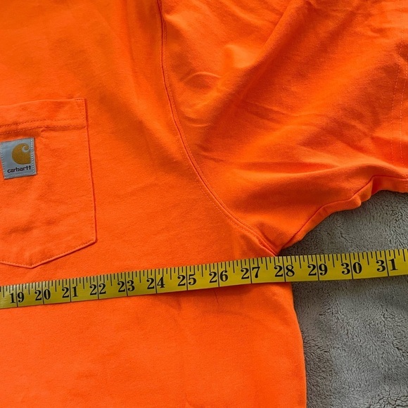Carhartt Orange pocket short sleeve t-shirt tee men's 2XL Loose Fit - Picture 8 of 9